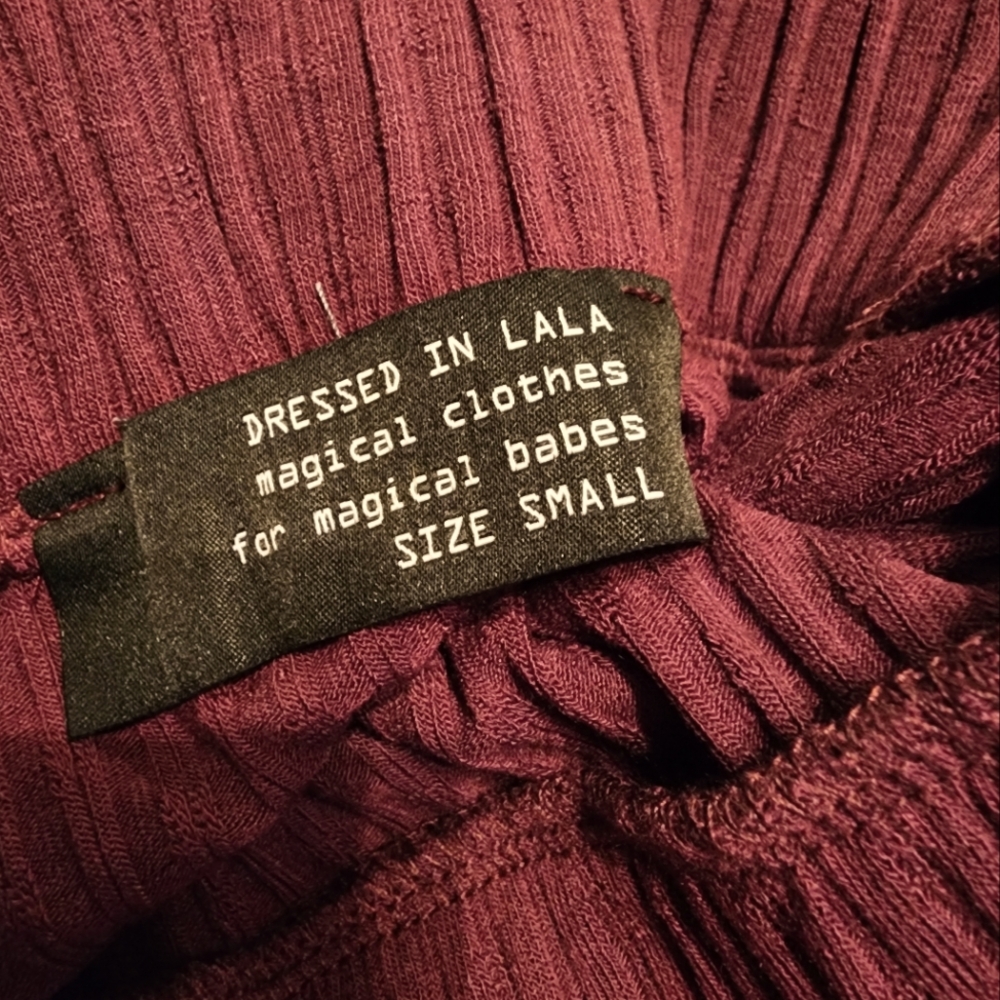 Dressed in LALA merlot playsuit size small